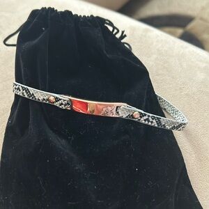 Kenneth Cole snakeskin rose gold adjustable necklace